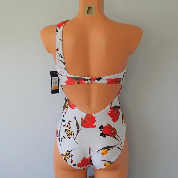 Rachel Roy One Piece One Shoulder Floral Swimsuit - Picture 3 of 4